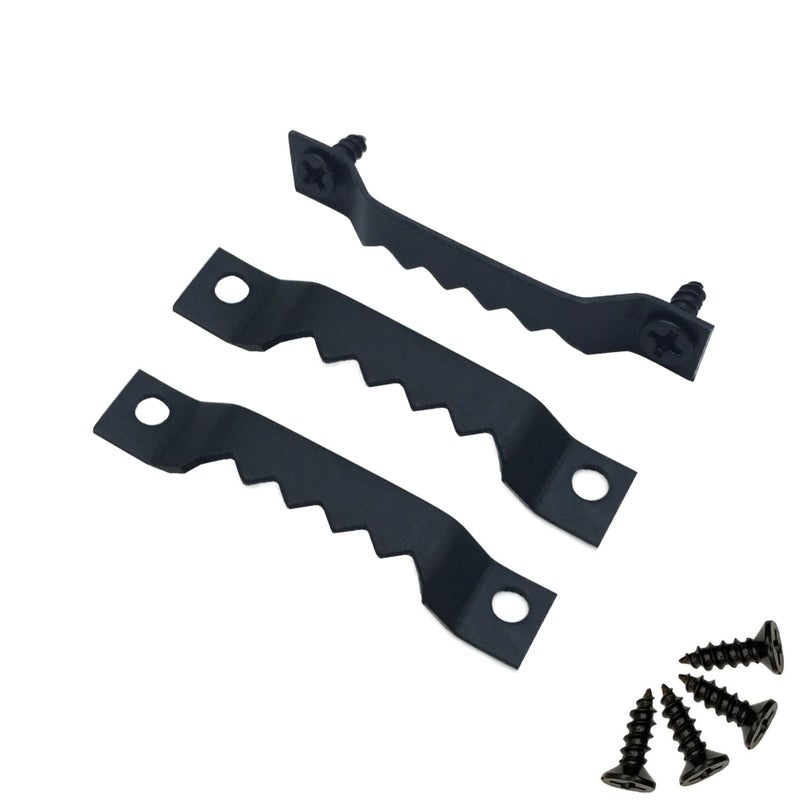 EesTeck 150 Pack Small Sawtooth Picture Hangers Steel Picture Hangers Picture Frames Hangers with Screws Picture Hang Solutions, for Hanging Clock Paintings Artwork Picture Frame Hook Photos (Black ) - Image 1